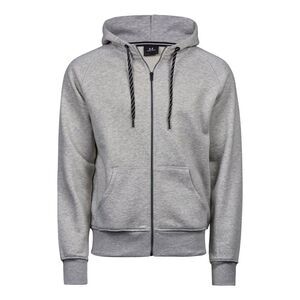 Tee Jays Mens Fashion Zip  Sweatshirt / Heather Grey